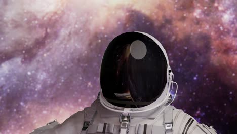 primer plano de un astronauta en elementos del espacio exterior