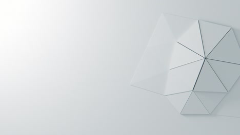 abstracto superficie geométrica blanca cuádruple bucle patrón mínimo limpio, fondo 3d animado para presentación de negocios. sombras suaves y reflejo. movimiento de onda de papel. animación de bucle sin costuras. b 4k uhd