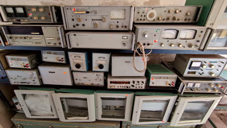 collection of vintage electronic and scientific instruments