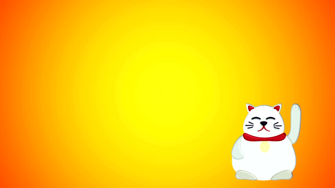 animación 4k maneki neko - en bucle