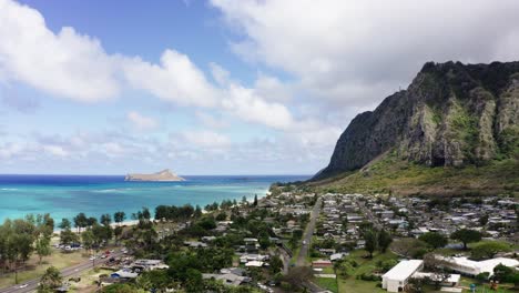 Waimanalo,-An-Der-Küste-Von-Oahu-Mit-Zugang-Zu-Türkisblauem-Wasser