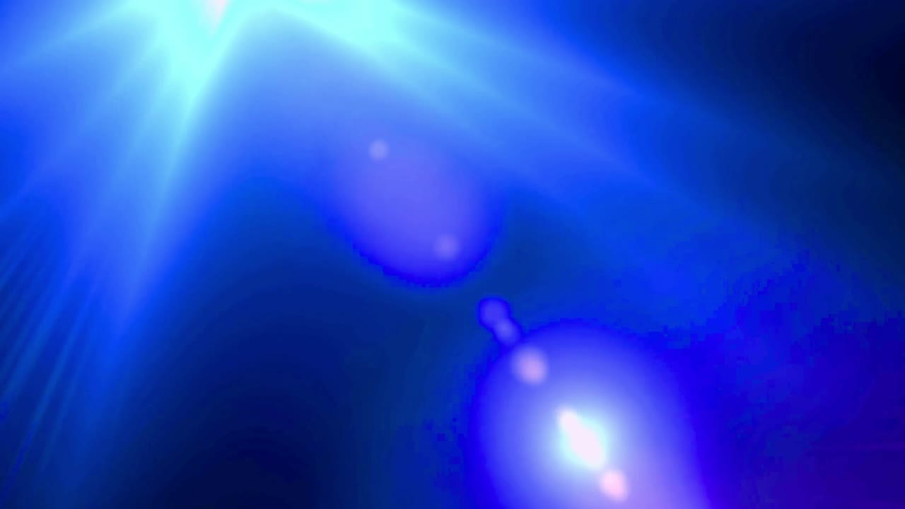 Bagliori di Luce Blu Astratti ed Effetti di Lente Ottica