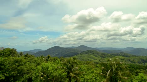 summer landscape in mountains and dark blue sky. time lapse