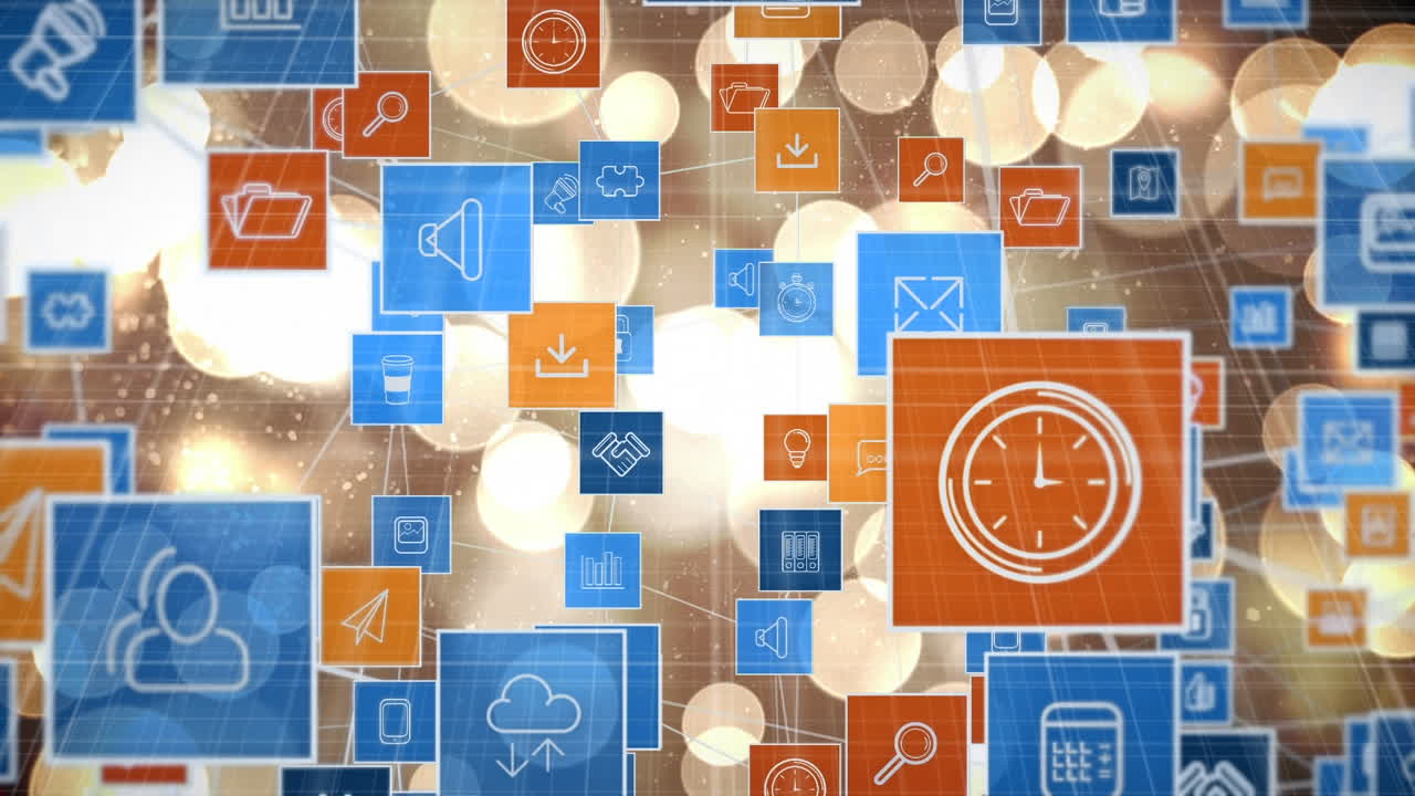 compuesto digital de un concepto de red y tecnología blockchain