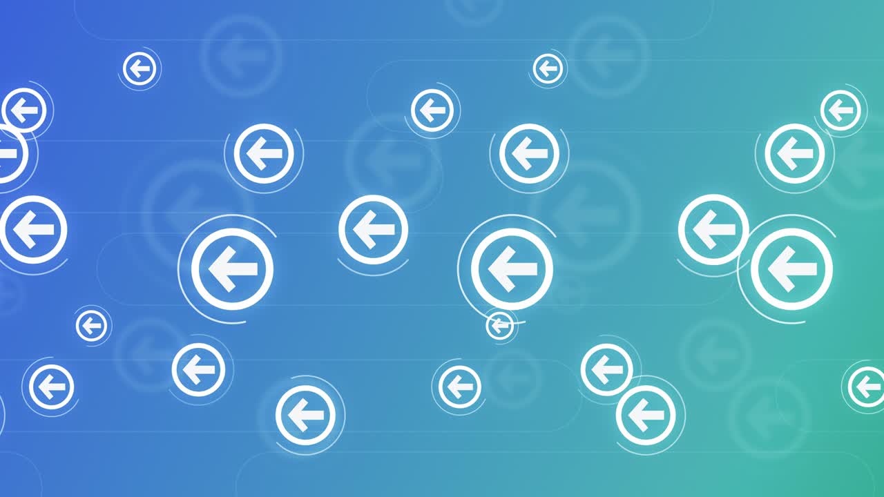 Circular Arrow Background. Abstract clean, simple and shiny background animation. Beautiful motion design. The concepts of business, finance, technology, futuristic, internet, data, fiber optic, speed, wireless, web, mobile, seamless, loopable