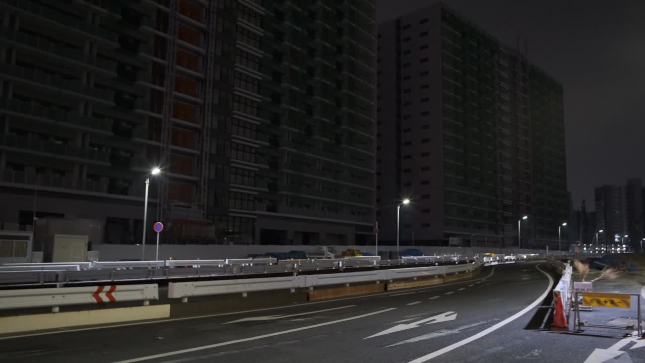 도쿄 하루미 재개발 지역 야간 전망 2022년 6월