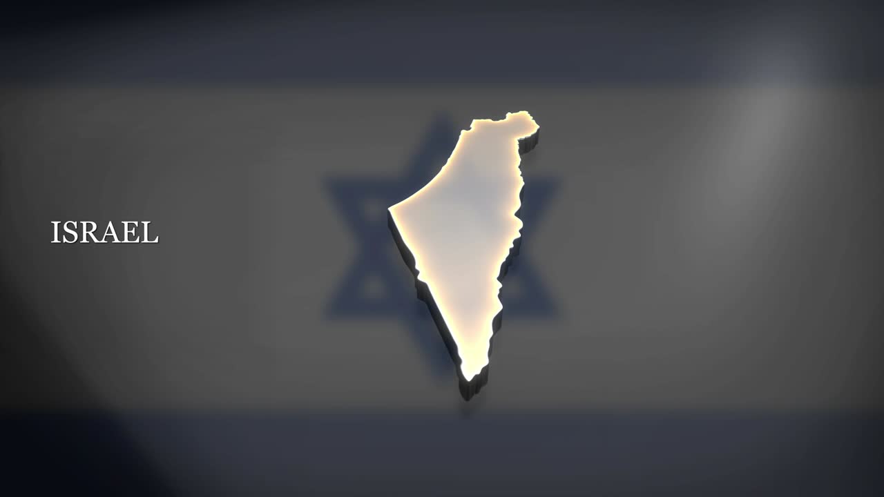 Mappa animata in 3D di Israele