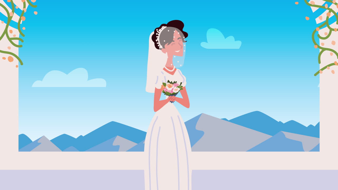 Bride Posing by Window