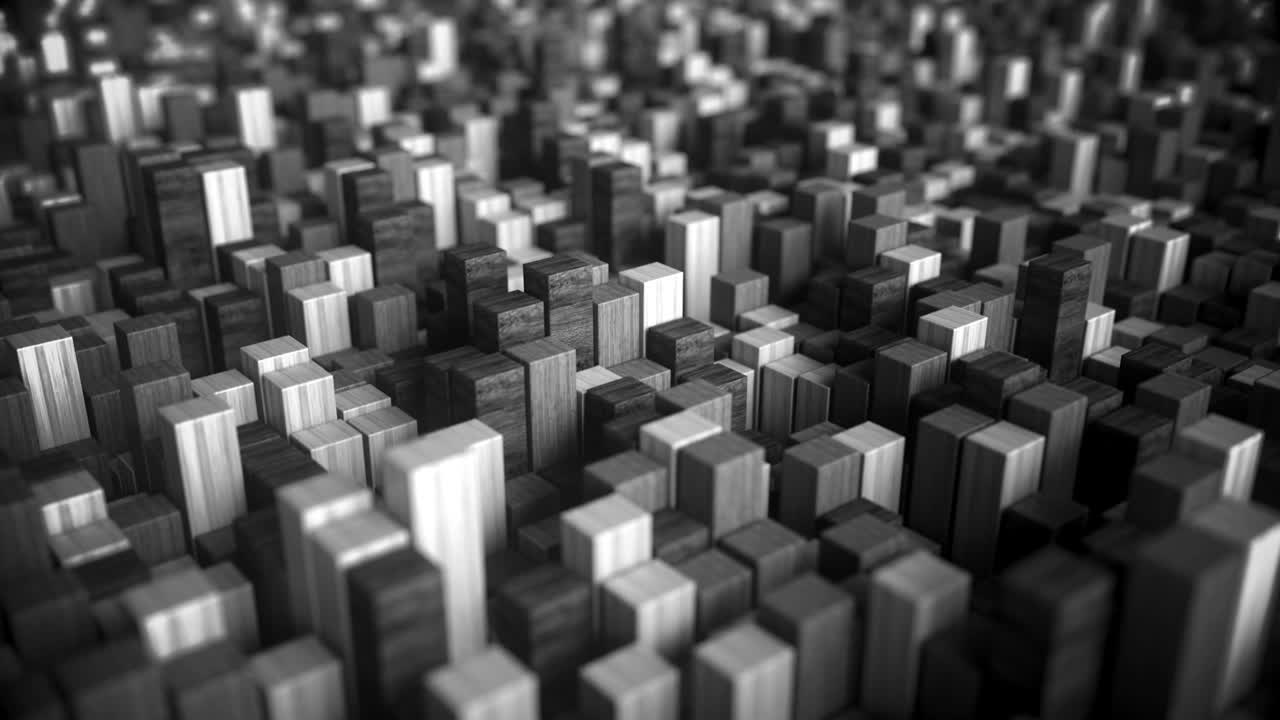 4k cubos de madera abstractos.
