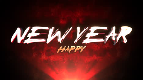 Happy-New-Year-on-red-fire-in-night-time