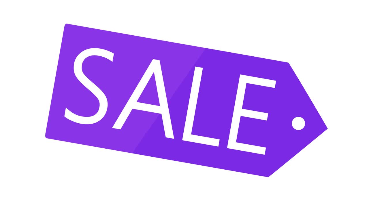 tag vendita icona loop animazione viola