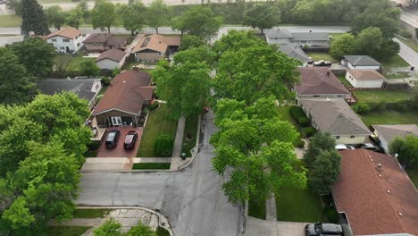 chicago suburb neighborhood in summer