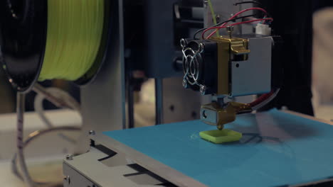 process of 3d printing with plastic wire filament on 3d printer