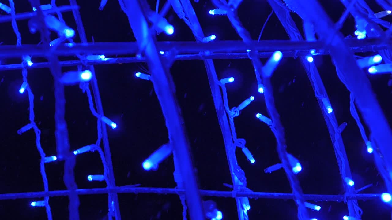 luces navideñas en forma de círculo borroso