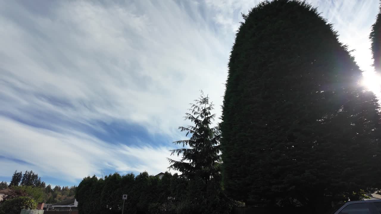 Residential Street Scene on a Cloudy Day