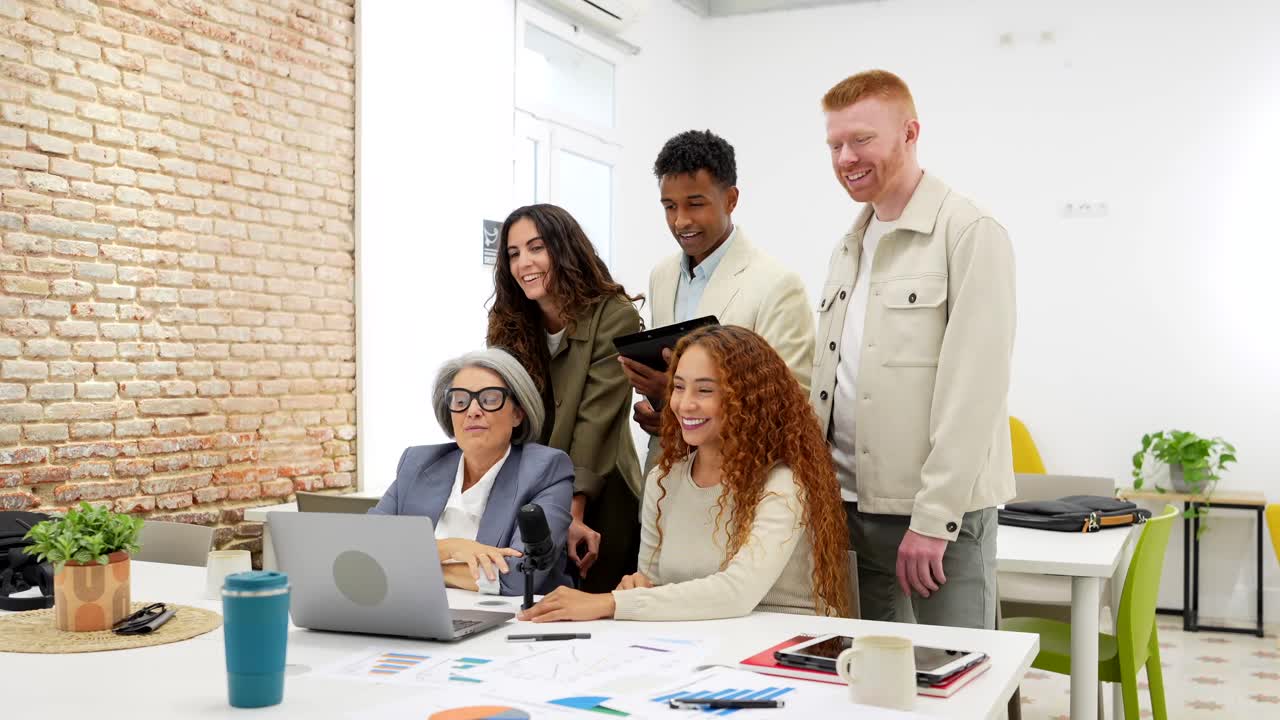 Business Meeting in a Modern Office
