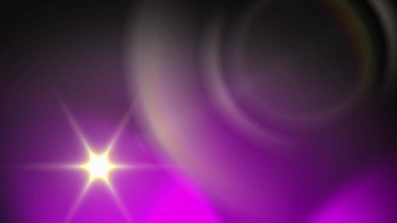 떠돌아다니는 별과 함께 움직이는 빛의 반점의 애니메이션