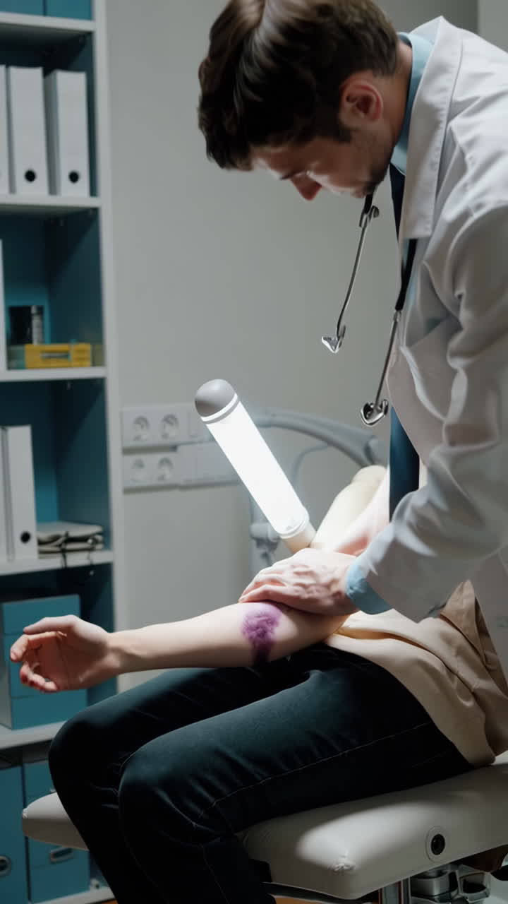 Doctor Examining Patient's Arm