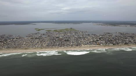 lavallette 흐린 해안선이 내려다 보이는 조감도
