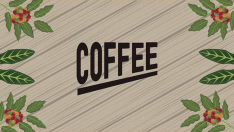 letras de la casa de café en fondo de madera