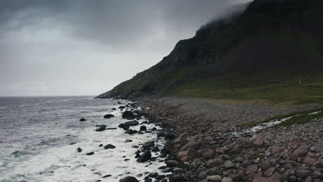 lofoten islands aerial landscape