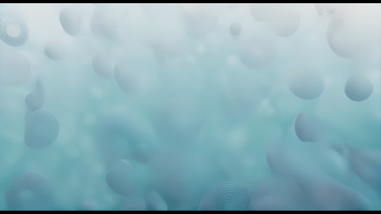 Animation of green bubbles moving on green background