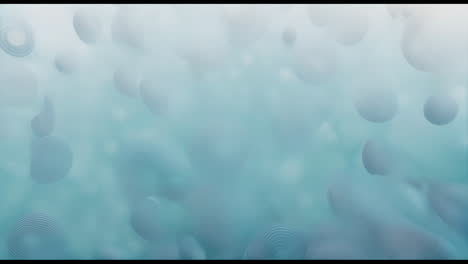 animation of green bubbles moving on green background