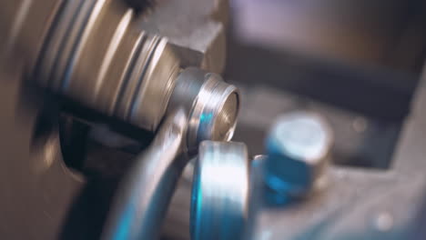 cutting steel metal shaft processing on lathe machine