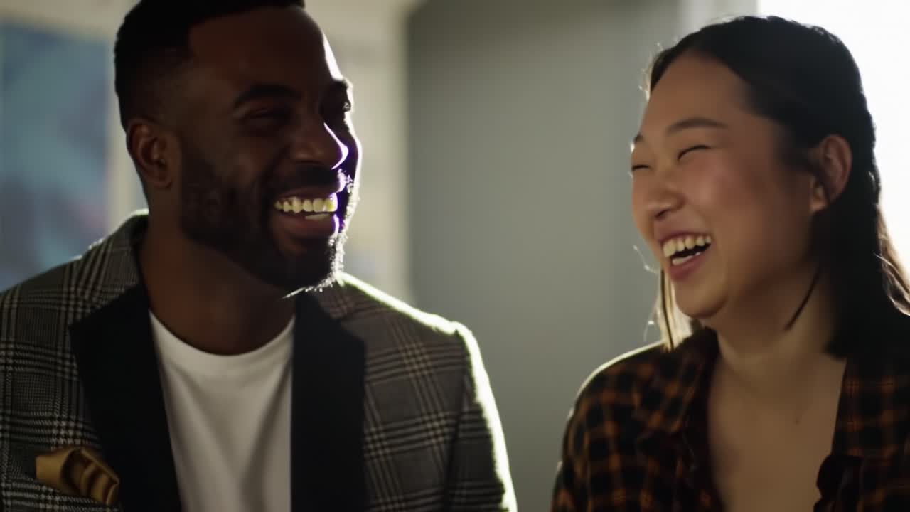 Captured Moments of Joy: Two Friends Sharing Laughter and Connection in a Bright Atmosphere, Celebrating Their Friendship with Genuine Smiles and Happiness