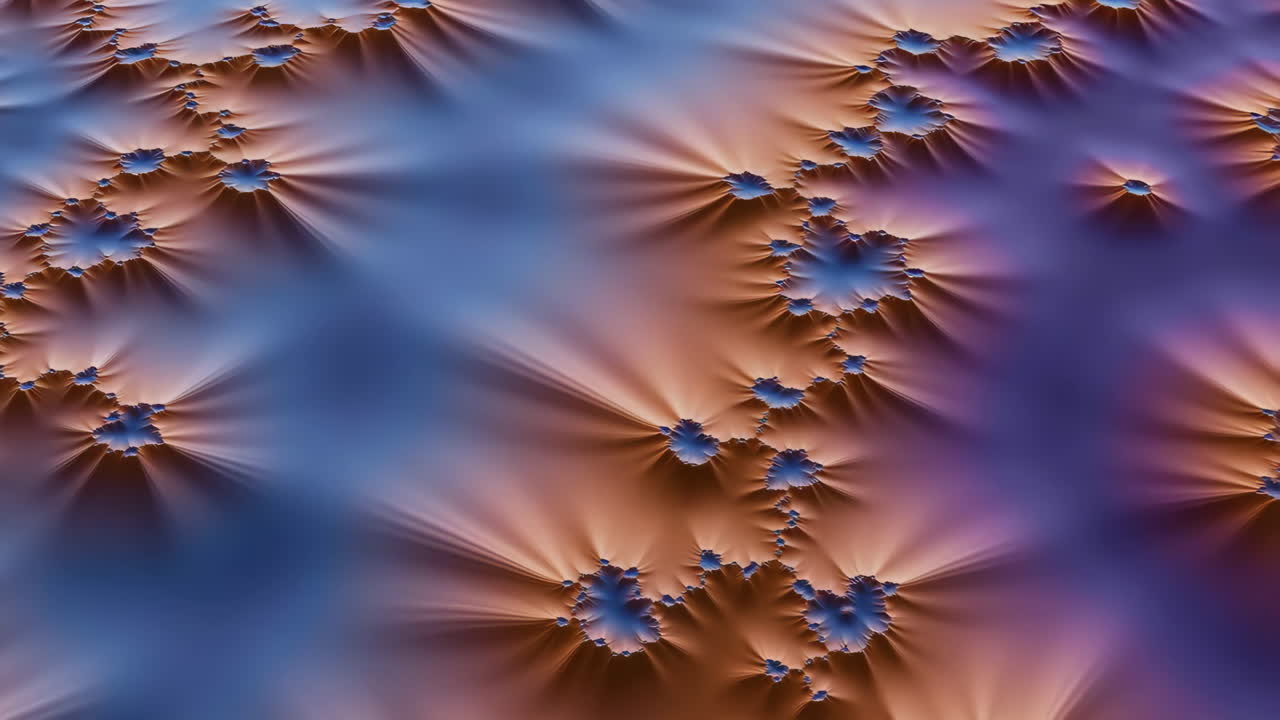 Abstract Fractal Pattern with Blue and Orange Hues