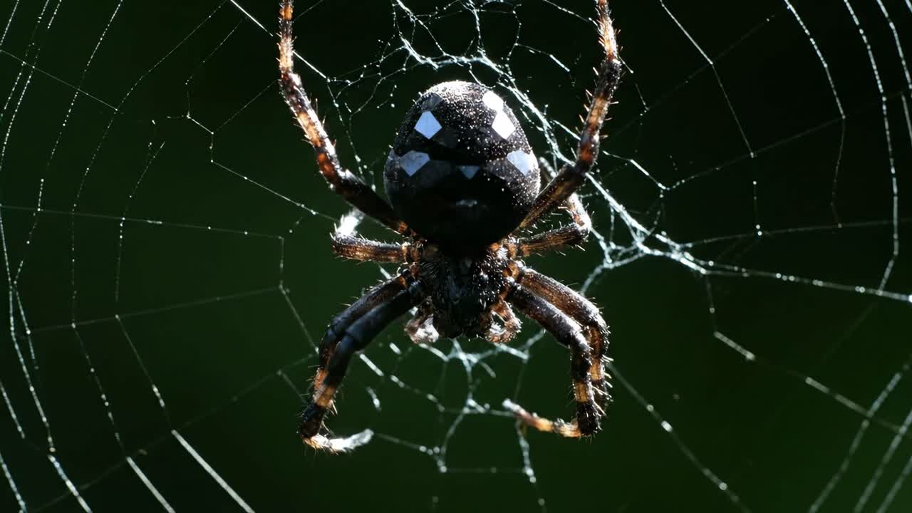 Spider in its web