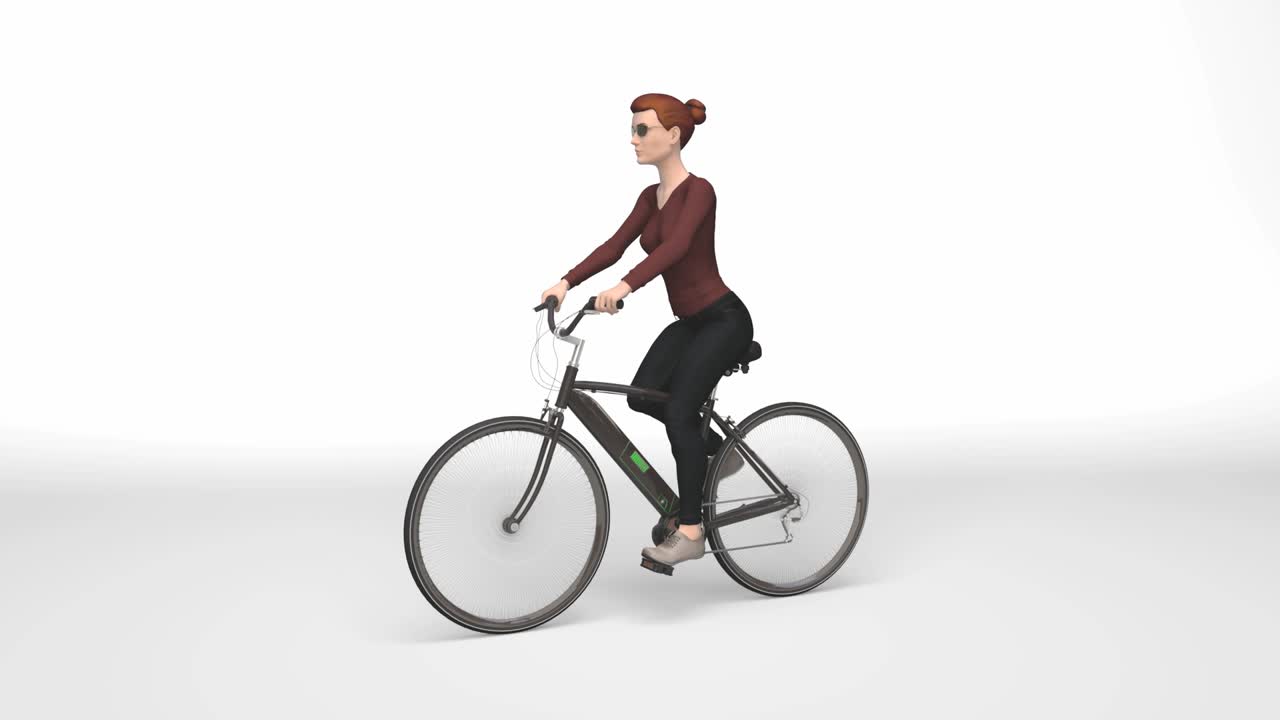 bicicletas eléctricas. animación en bucle