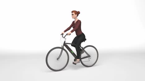 electric bicycle. loop animation