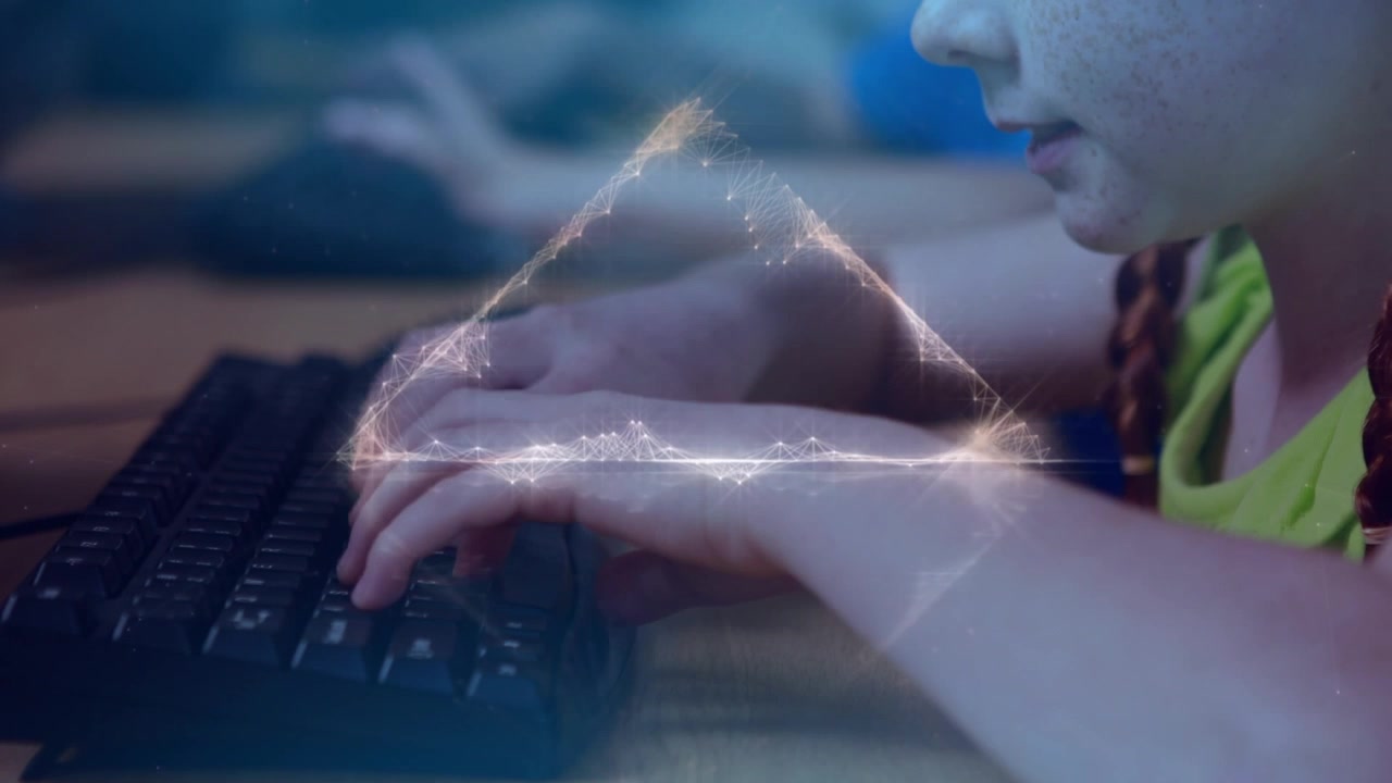 Animation of shapes over diverse schoolchildren using computers