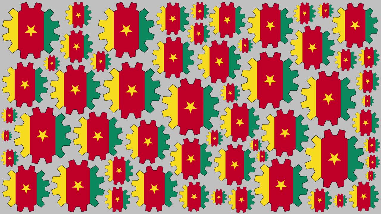 카메룬 발 기어 스피닝 배경