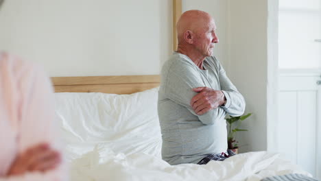 Divorce,-stress-and-senior-couple-in-bedroom