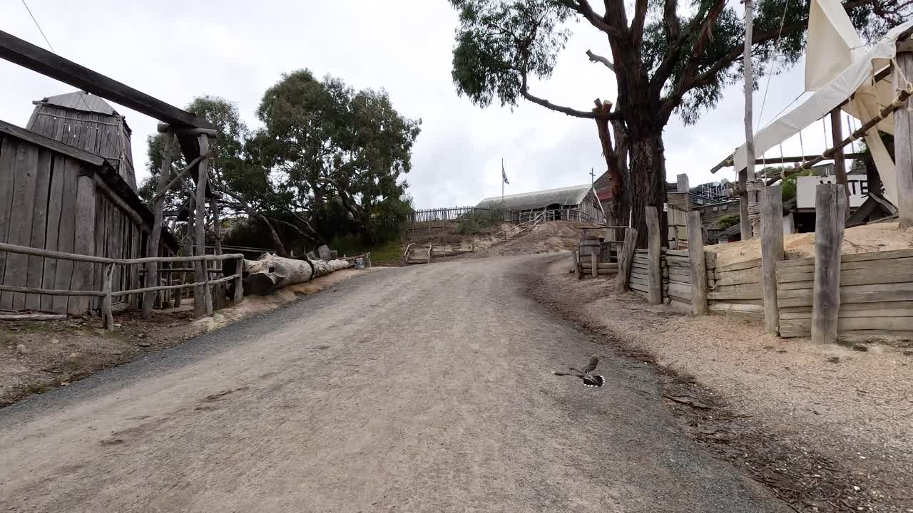 A quiet, rustic road in Sovereign Hill