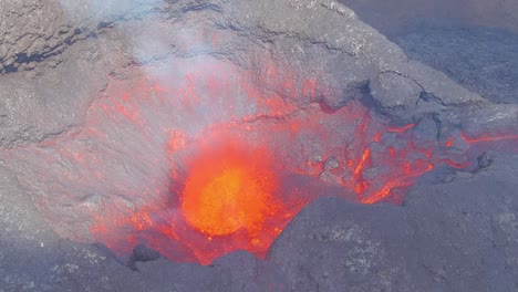 Slow-Motion-Explosion-Of-Lava-In-Crater-At-The-Fagradalsfjall-Volcano-Volcanic-Explosive-Eruption-In-Iceland