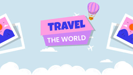 motion graphic of flat instagram posts collection for world tourism day celebration