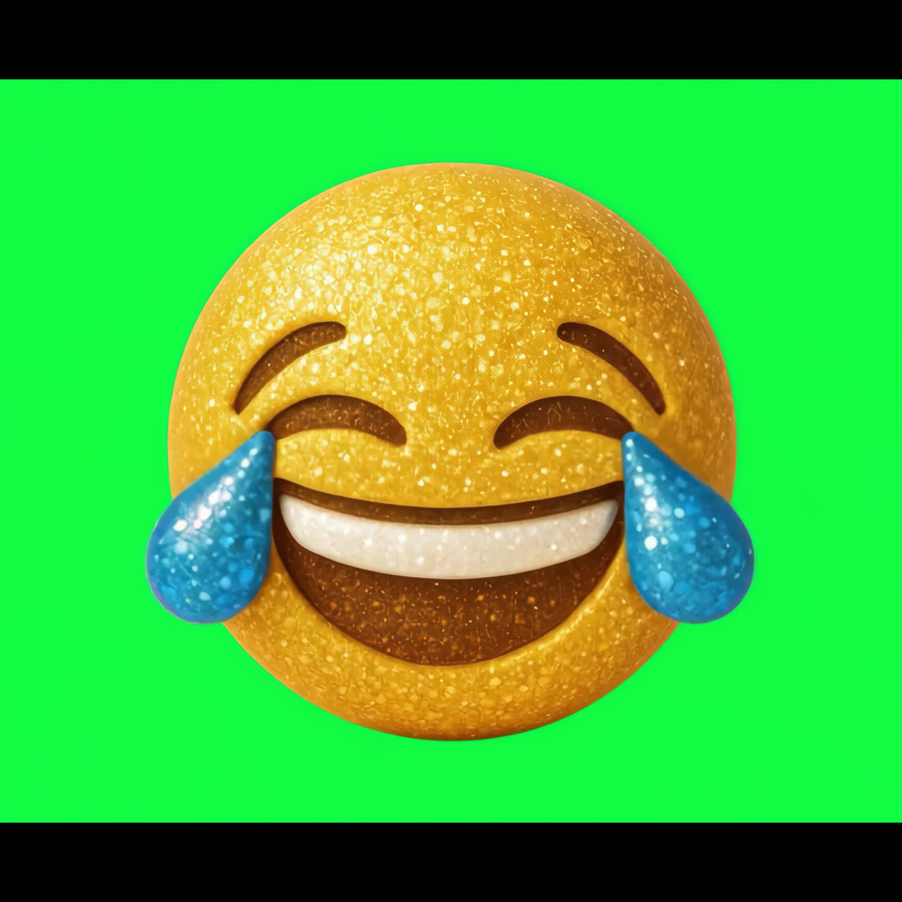 Laughing emoji with tears animation isolated asset, transparent 4K video, alpha channel, ProRes 4444