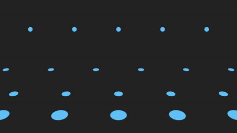 floating blue dot grid on black background