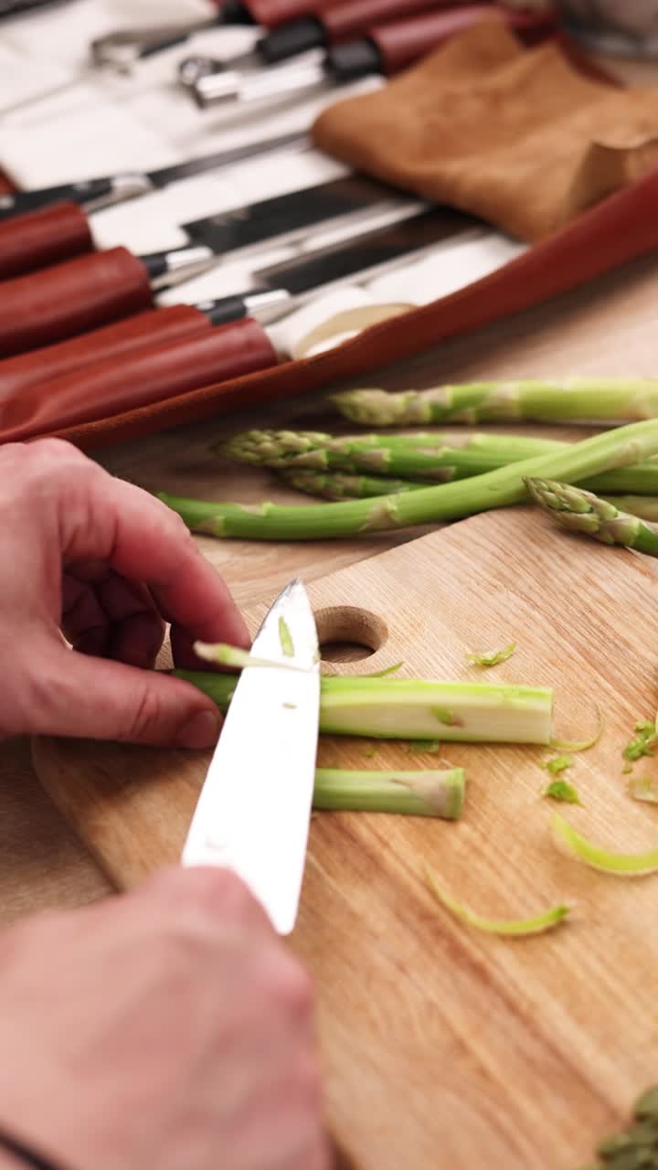 preparación de los espárragos