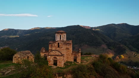 ruined church in the mountains