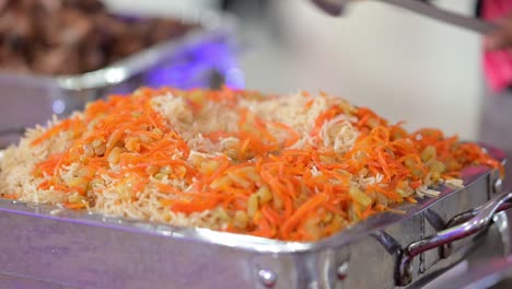 Fried-Rice-In-Metallic-Container-in-Hotel