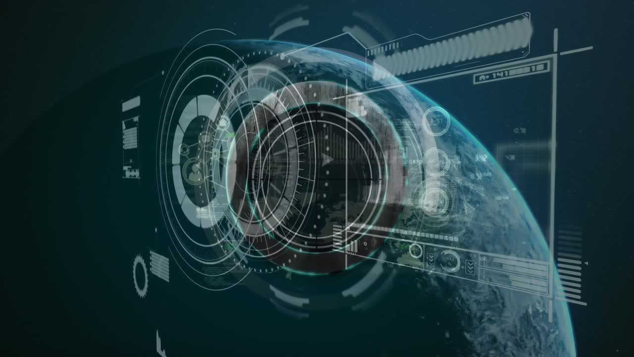 animación del globo, escaneo de visores y procesamiento de datos