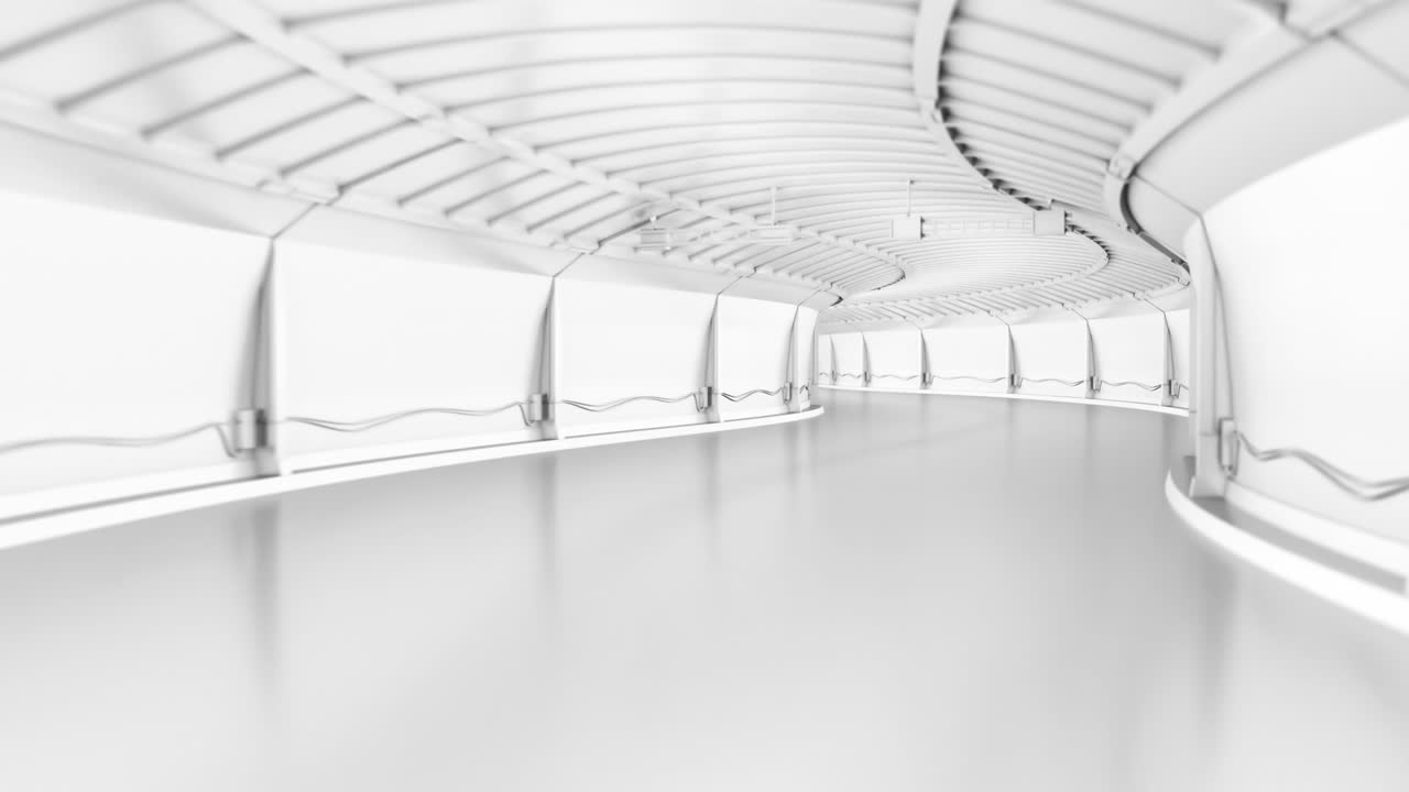 voo em um túnel de auto-estrada vazio. vídeo em loop