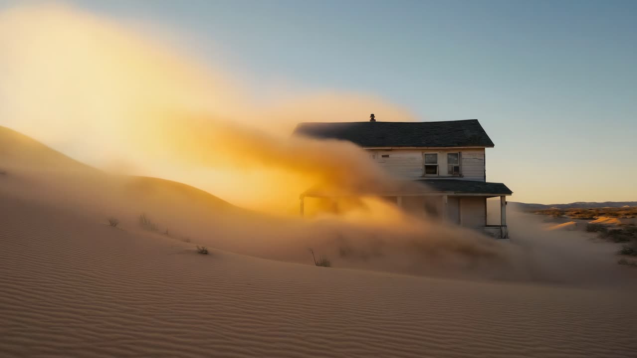 Abandoned House in a Sandstorm