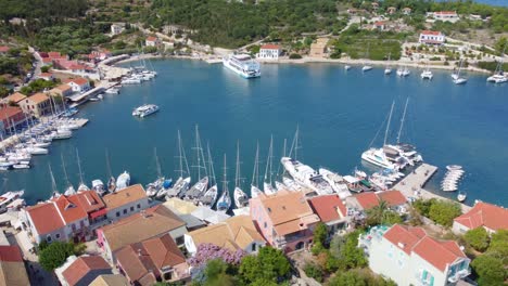 drone footage of fiskardo marina greece