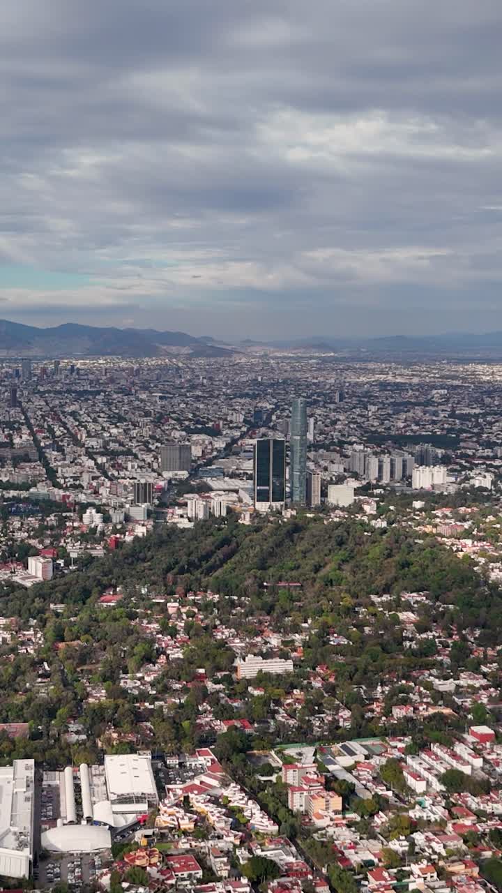 Stunning aerial view of Mexico City on a smog-free day
