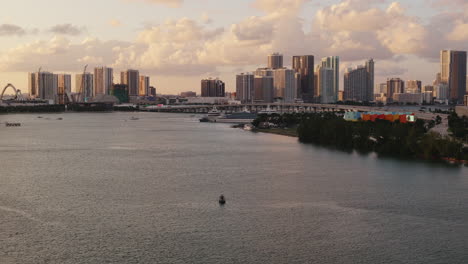miami skyline at sunset